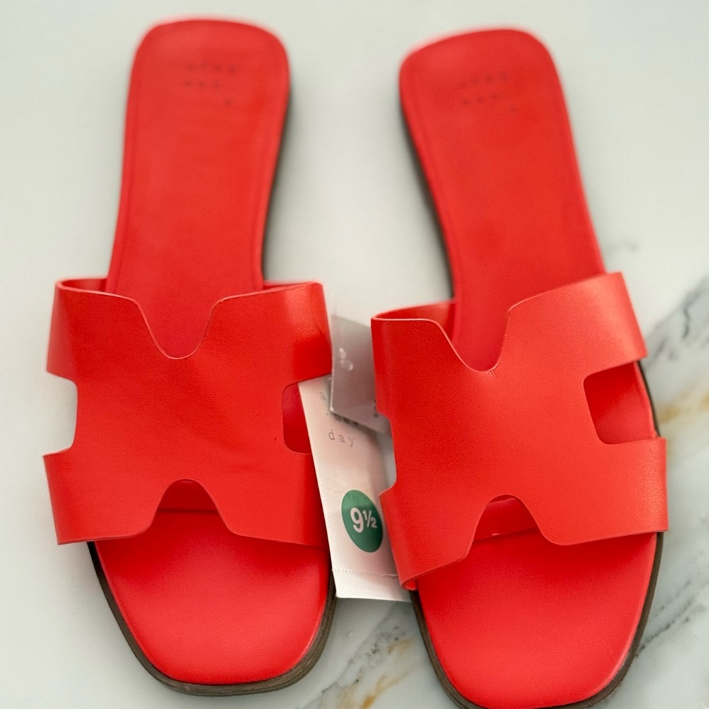 Orange Women's Slide Sandals